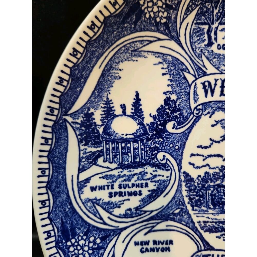 West Virginia The Mountain State Vntg Collectors Plate 9.25" - Picture 3 of 8